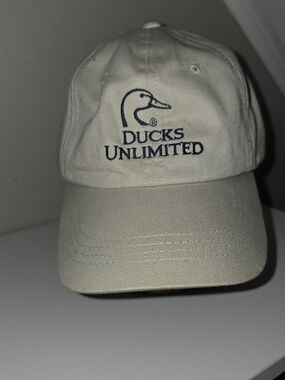 Vintage Ducks Unlimited Embroidered Logo Baseball Cap - Khaki Youth